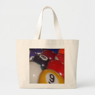 Achtbal de traditionele kleuren, grote tote bag