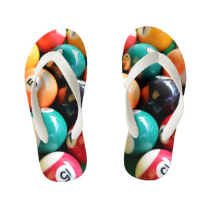 Achtbal de traditionele kleuren, kinder teenslippers