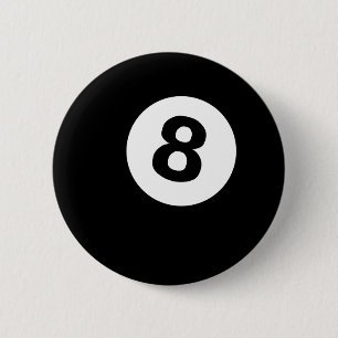 achtbal ronde button 5,7 cm