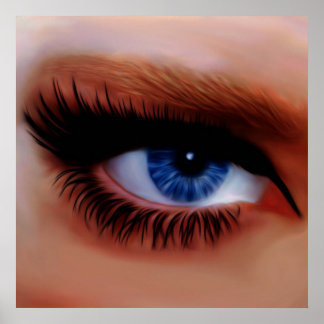 Achter blauwe ogen poster