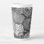 Achter de Acht Bal hoog Latte Mok (Voorkant)