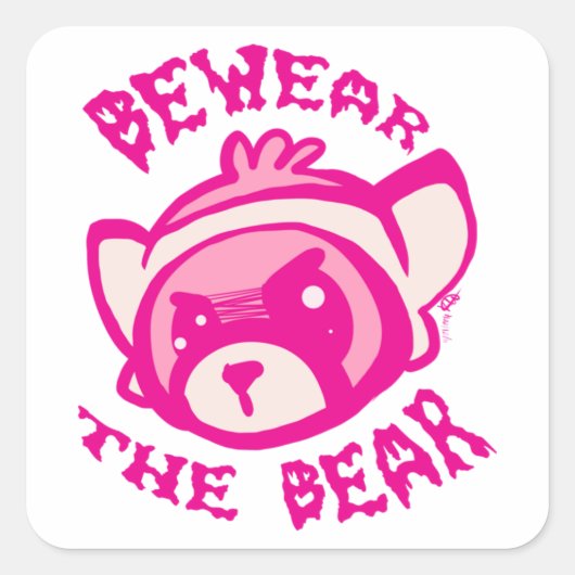 ACHTER DE BEER Pullover Vierkante Sticker (Voorkant)
