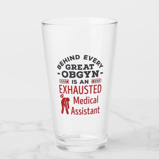Achter de geweldige OBGYN-assistent Glas (Voorkant)