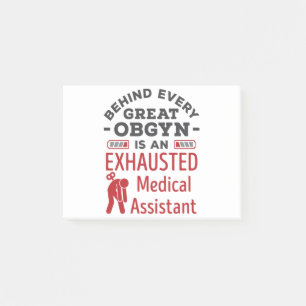 Achter de geweldige OBGYN-assistent Post-it® Notes