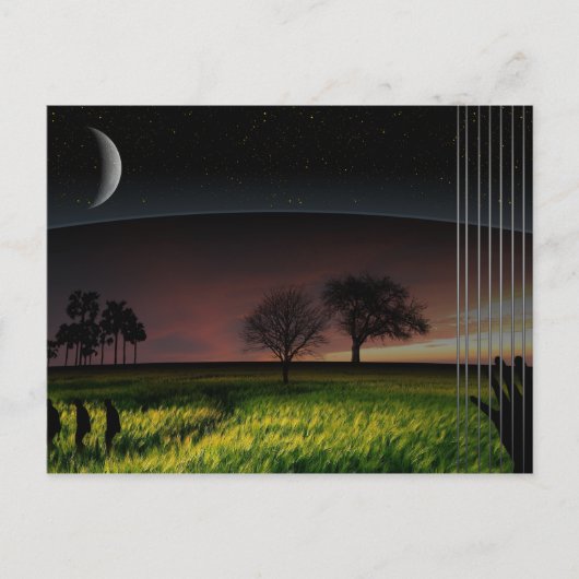 Achter de schermen briefkaart (Voorkant)