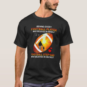 Achter de speler van het Football is softball Stap T-shirt