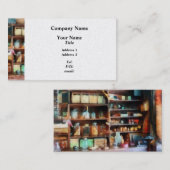 Achter de Teller bij de Algemene Opslag Visitekaartje (Voorkant / Achterkant)