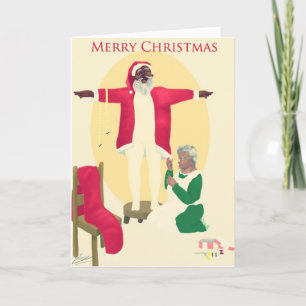 Achter Elk Groot Man…. Kerstkaart Feestdagen Kaart