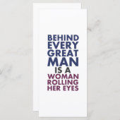 Achter elk groot Man zit een vrouw die haar ogen d (Voorkant / Achterkant)