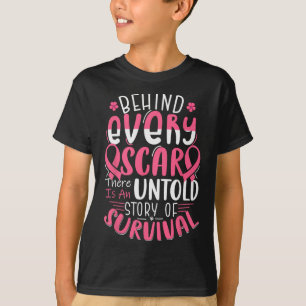 Achter elk litteken onverteld verhaal borstkanker t-shirt