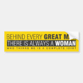 Achter elk Man bumper sticker (Voorkant)