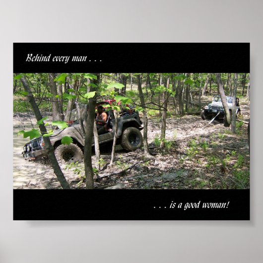 Achter elk Man zit een goede vrouw Poster (Voorkant)