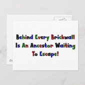 Achter elke brickwall zit.. briefkaart (Voorkant / Achterkant)