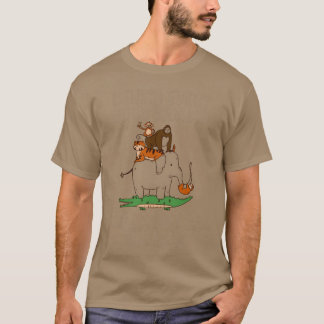 Achter elke goede vrouw zijn een hoop dieren retro t-shirt