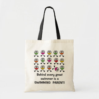 Achter elke grote zwemmer is een ZWEMMENDE OUDER Tote Bag