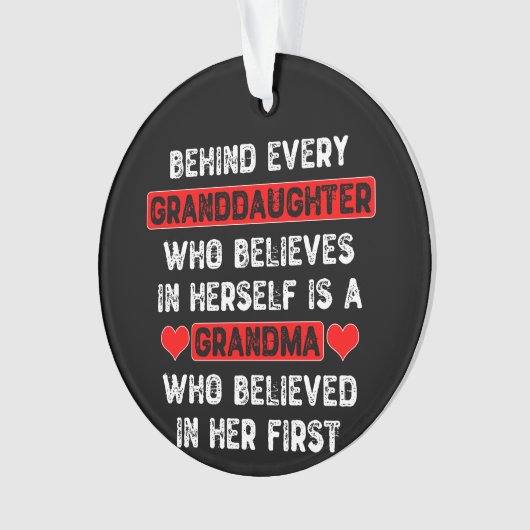 Achter elke kleindochter ornament (voorkant)