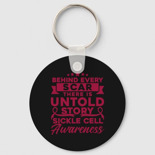 Achter elke scar Sickle Cell Awareness Sleutelhanger (Voorkant)