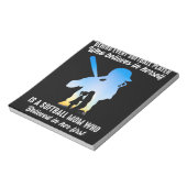 Achter elke Softball Player Softball Mam Notitieblok (Gedraaid)