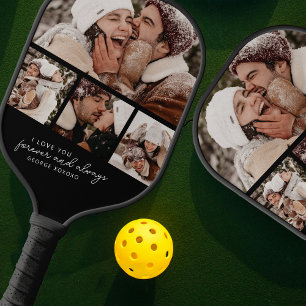 Achter foto strip collage pickleball paddle