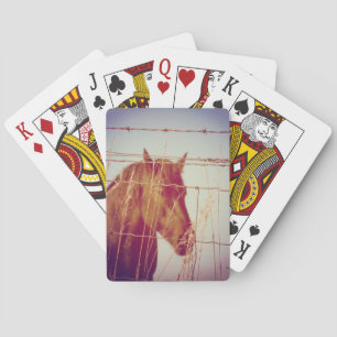 Achter het Abstracte paard van de Omheining Pokerkaarten
