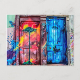 Achter het Briefkaart van Magic Doors (Valparaiso,