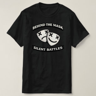 Achter het Masker Stille Strijd Urban Grafisch T-shirt