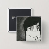 Achter het Masker Vierkante Button 5,1 Cm (Voorkant /achterkant)