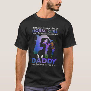 Achter ieder meisje met een grote paard dat denkt t-shirt