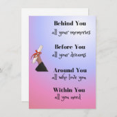 Achter je al je herinneringen feestdagenkaart (Voorkant / Achterkant)