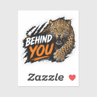Achter je luipaard sticker