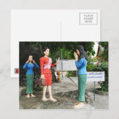 Achter je rug kijken briefkaart (Voorkant / Achterkant)