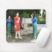 Achter je rug kijken muismat (Met muis)