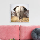 Achteraanzicht van olifant canvas afdruk (Insitu (Woonkamer))