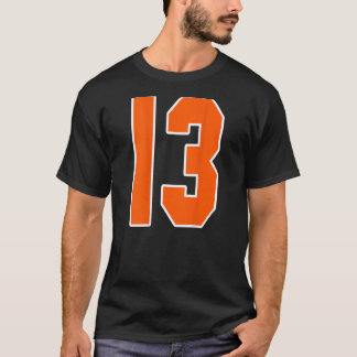 Achteraf afdrukken Oranje sportblok nummer 13 voor T-shirt