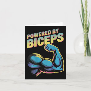 Achteraf Funny Gym Humor Biceps Gains Powered B Kaart