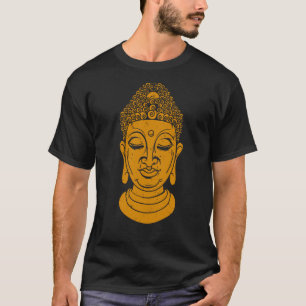 Achterafdruk Boeddha Head Meditation en Yoga T-shirt