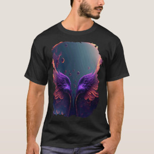 Achterafdruk Flaming Phoenix Bird Wings of Reborn T-shirt