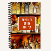 Achterbalk Favoriete cocktail Recipies Notitieboek (Voorkant)