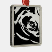 Achtergestelde Roos Art Metalen Ornament (Rechts)