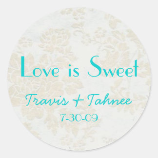 achtergrond1, Travis & Tahnee, 7-30-09, Liefde is  Ronde Sticker