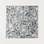 Achtergrond 100 dollarbiljetten. wandkleed (Voorkant (horizontaal))