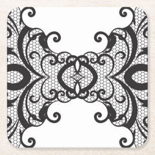 Achtergrond 2 vierkante kartonnen onderzetter