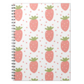 Achtergrond aardbeien voor vruchten notitieboek (Voorkant)