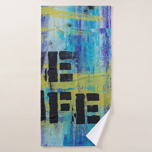 Achtergrond abstracte graffiti badhanddoek (Badhanddoek)