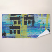 Achtergrond abstracte graffiti badhanddoek (Badhanddoek)