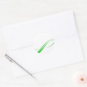 Achtergrond abstracte groene zonnetjes ronde sticker (Envelop)