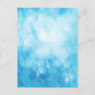 Achtergrond abstracte handtekening Waterverf: blau Briefkaart