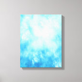 Achtergrond abstracte handtekening Waterverf: blau Canvas Afdruk (Voorkant)