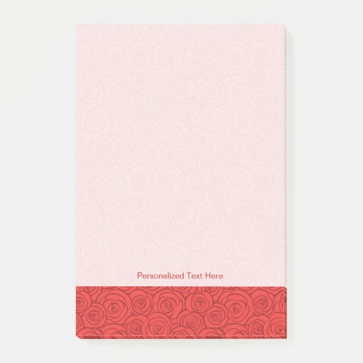 Achtergrond abstracte rode rozen post-it® notes (Voorkant)