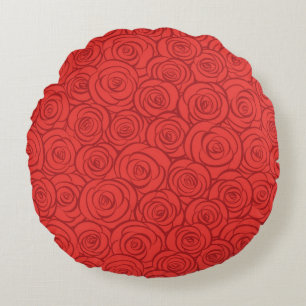 Achtergrond abstracte rode rozen rond kussen
